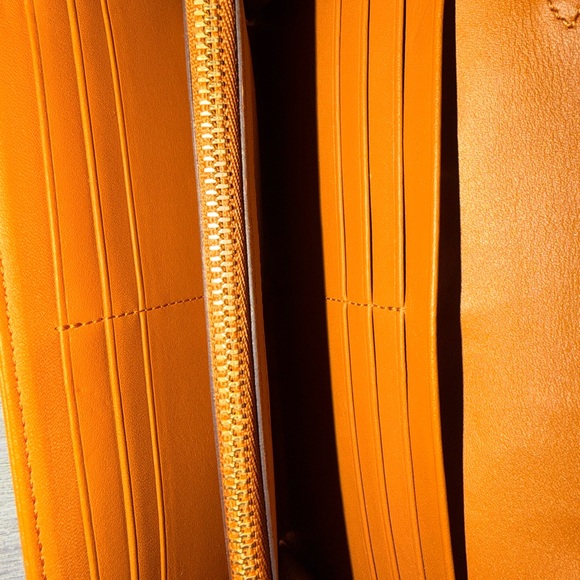 MCM Cognac Leather Wallet with Gold Accents - Picture 5 of 7